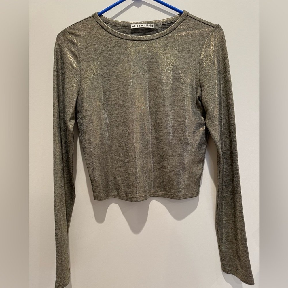 Alice + Olivia Gold Long Sleeves
